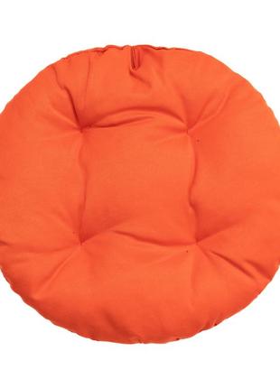 Подушка круглая для стула кресла, табуретки, садового кресла 30х8 ярко оранжевая