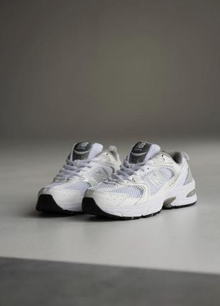 Женские и мужские кроссовки new balance 530 white silver5 фото