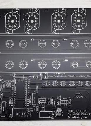 Друкована плата.плата для годинника на ин14/ин16/ин12 by alexgy..