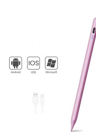 Стилус универсальный, stylus pen розовый для планшетов и телефонов