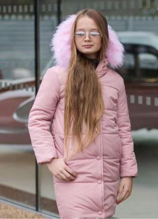 Куртка зимова (пальто) для дівчаток4 фото