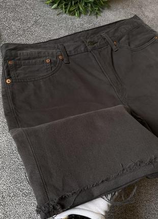Мужские темные серые джинсовые шорты levi`s оригинал размер 366 фото