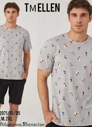 Мужская летняя пижама футболка с шортами "cruise" tm ellen