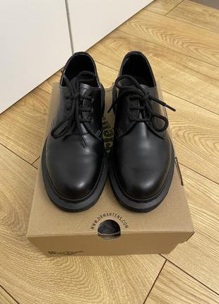 Туфли dr. martens 1461 mono black smooth5 фото