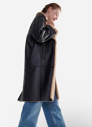 Жіноча дублянка, пальто зі штучної шкіри reserved1 фото