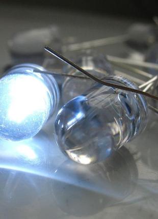 Світлодіод led світлодіод білий діаметр 10 мм 10 штук