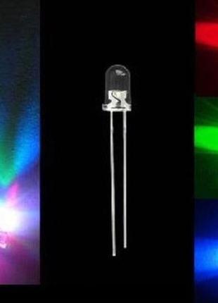Повільні світлодіоди 5 мм 2контакти slow rgb flash red green blue