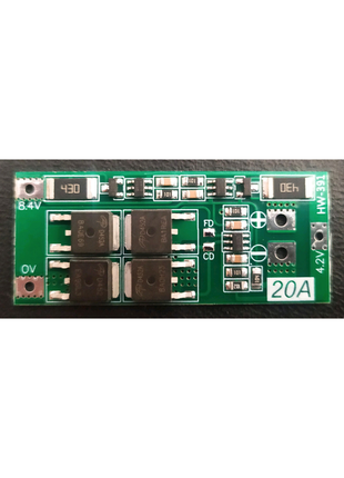 Контролер захисту 2-х літієвих батарей bms 2s 20a з балансуванням