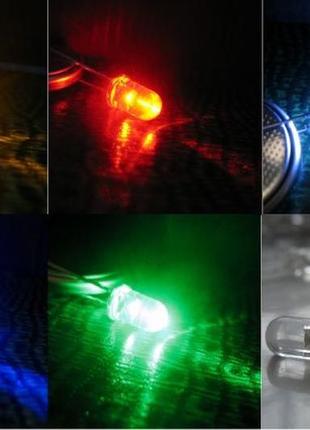 Світлодіод led світлодіод білий жовтий червоний синій зелений набір