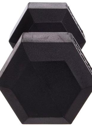 Гантель цельная шестигранная ysport sc-8013-12_5 1шт 12,5кг черный3 фото