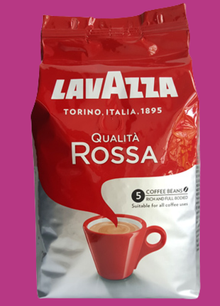 Кава в зернах lavazza qualita rossa 1 кг