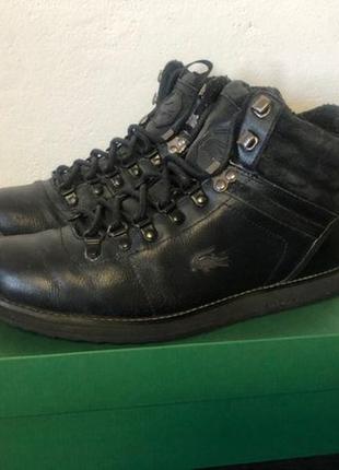 Зимові оригінальні шкіряні черевики lacoste (eur-42, uk-8, usa-9)1 фото