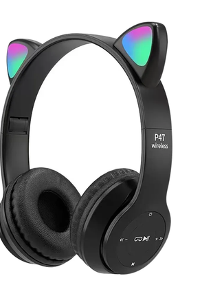 Беспроводные наушники «кошачьи ушки» с микрофоном, на акумуляторе