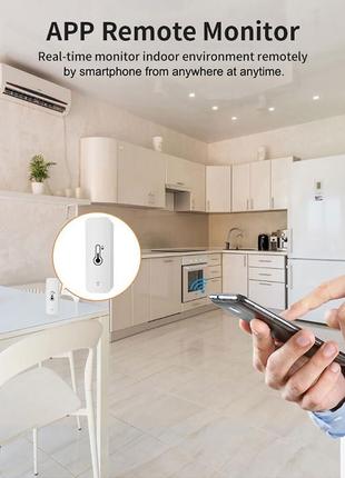 Датчик температуры и влажности tuya smart, wi-fi6 фото