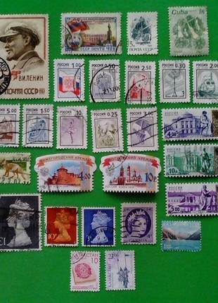 Набор из 100 почтовых марок разных стран - № 1.9 фото