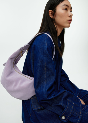 Замшева сумка півмісяць замшева arket 1206879