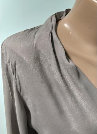 Шелковая туника, блуза, благородный серый цвет4 фото