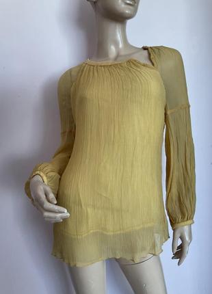 Вискозная фирменная блузка- жатка - реглан/ м/brend zara