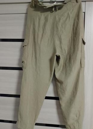 Брюки брюки карго с карманами хаки2 фото