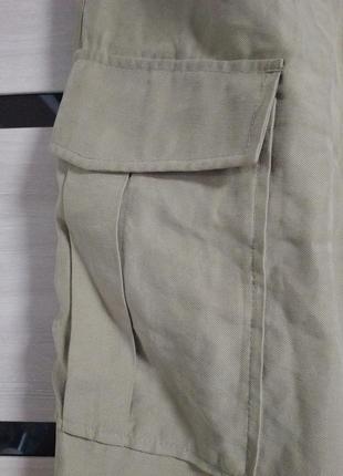 Брюки брюки карго с карманами хаки6 фото