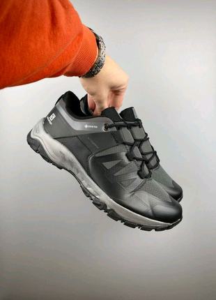 Чоловічі кросівки salomon x ultra gore-tex black grey3 фото
