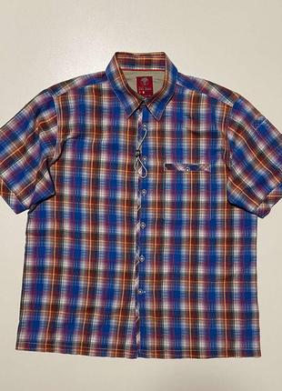 Мужская клетчатая тенниска рубашка  l xl fat face клетку