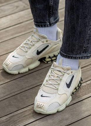 Nike air zoom spiridon cage 2 stussy beige7 фото