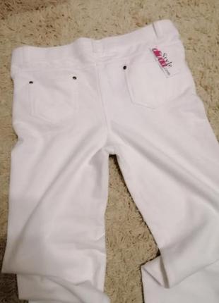 Белые высокие легкие женские джинсы батал5 фото