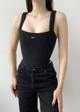 Vintage fleece handmade upcycling corset nike винтажный флисовый корсет с лямками3 фото