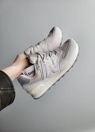 New balance 574 beige1 фото