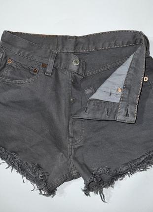 Джинсовые серые шорты 501 levis6 фото