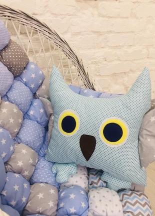 Одеяло бомбон-голубое лоскутное одеяло в кроватку-детский текстиль-игровой коврик5 фото