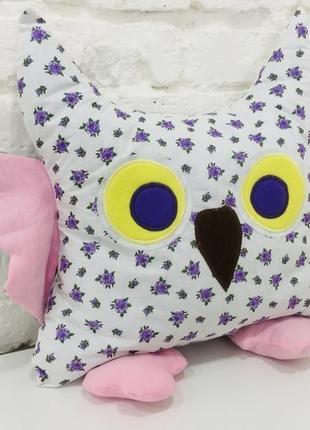 Сова подушк-іграшка сплюшка - іграшки для сну-подарунки для дівчат на день народження-декор в дитячу6 фото