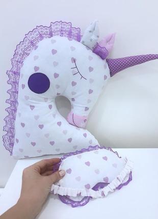 Единорог подушка-детская игрушка для сна-декор в детскую-подарки для девочек на день рожденья1 фото