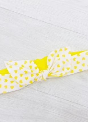 Желтая повязка на голову/солоха/летние аксессуары для девушек/обруч с бантом для волос/3 фото