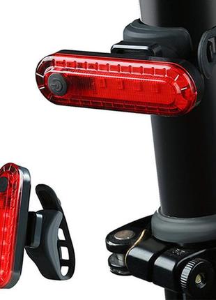 Велосипедний ліхтар задній, stop + security маячок bsk-2275hj-056