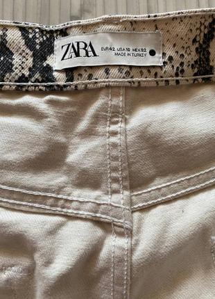 Джинсы zara анималистичный принт6 фото