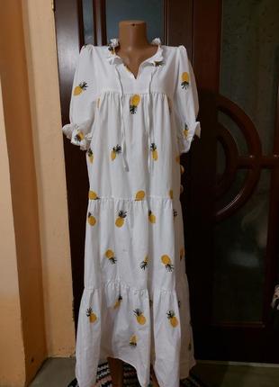 Довга сукня з ананасами бренду smаshed lemon1 фото