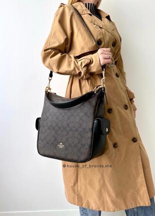 Жіноча брендова шкіряна сумка coach pennie shoulder bag оригінал сумочка кроссбоді шоппер коач коуч шкіра на подарунок дружині подарунок дівчині