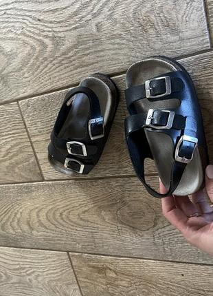 Кожаные босоножки сандалии в стиле zara черные крутые на застежках