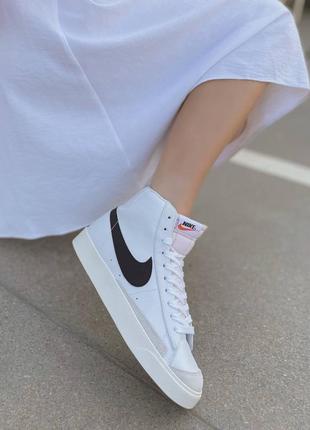 Nike blazer vintage '77 white black   59754 фото