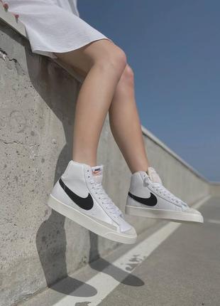Nike blazer vintage '77 white black   59755 фото