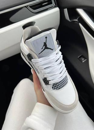 Jordan 4 white black   0000448 фото