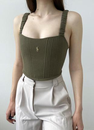 Upcycling handmade corset polo ralph lauren корсет ручной работы с лямками