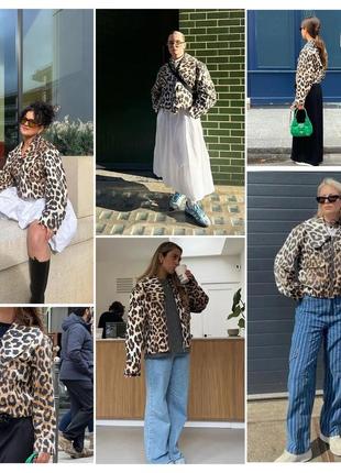 Стильний модний кардиган- бомбер  куртка леопард леопардовий принт2 фото