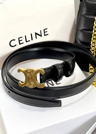 Кожаный ремень в стиле celine3 фото