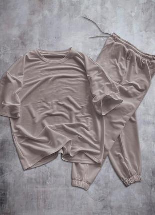 Комплект оверсайз футболка + штани