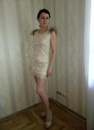 38/м/10  платье с натуральным мехом o2 collection2 фото