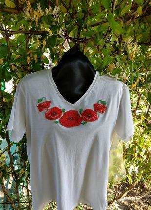 Футболка colin's, вишита бісером, розмір l