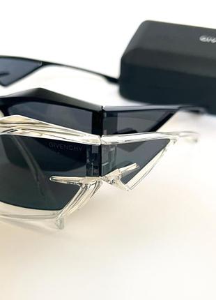 Сонцезахисні окуляри спортивні спорт тренд очки uv400 чорні7 фото